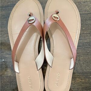 Aldo Women's Brown Leather Sandals